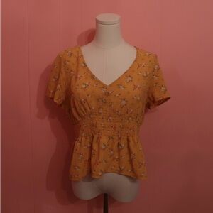 Floral Yellow Women's Top